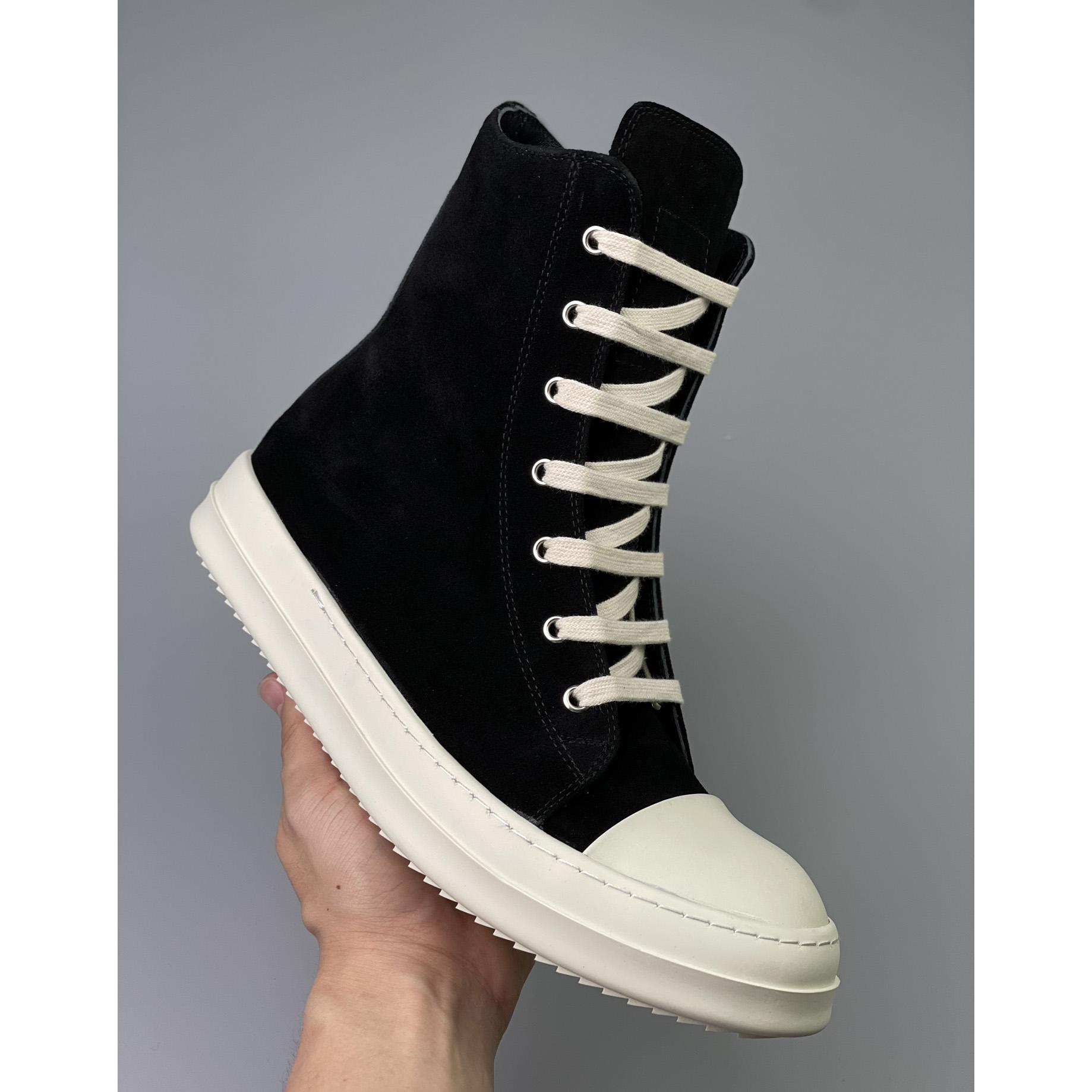 Rick Owens  Leather High Top Sneakers - 