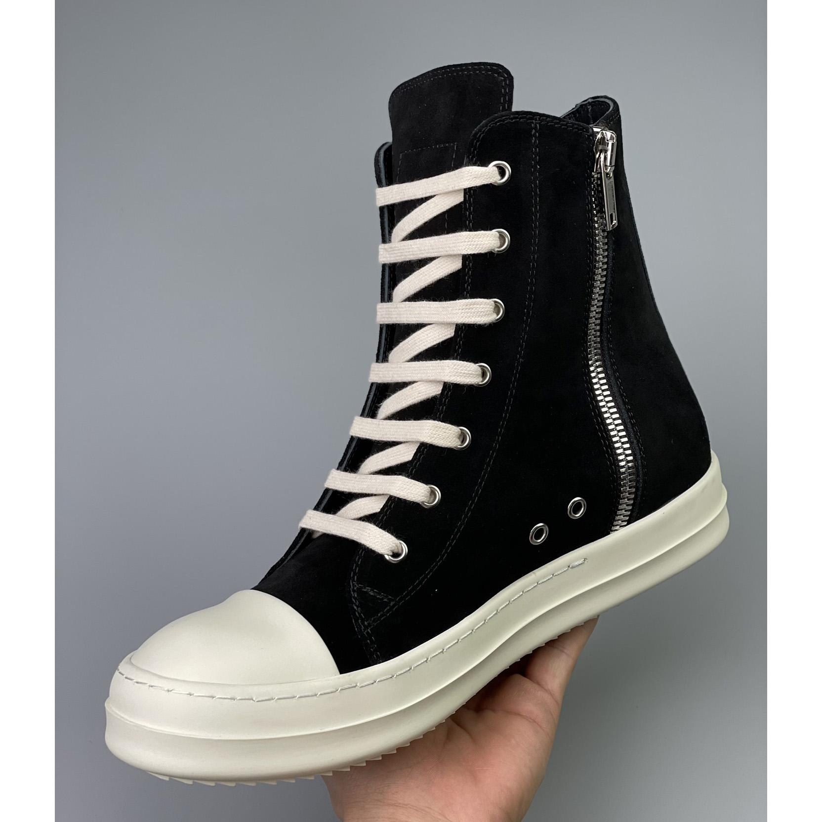 Rick Owens  Leather High Top Sneakers - 