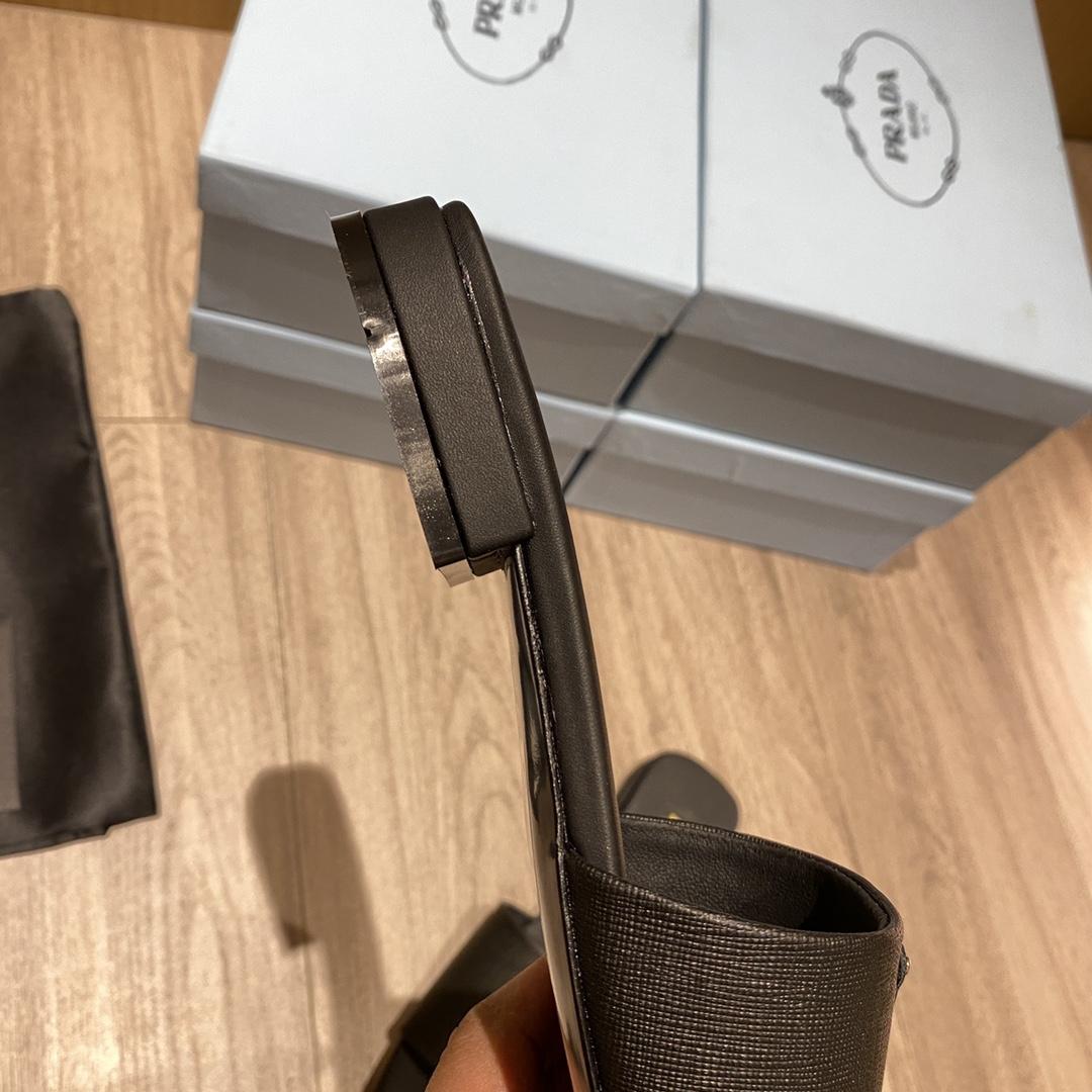 Prada Saffiano Leather Slides - PerfectKickZ
