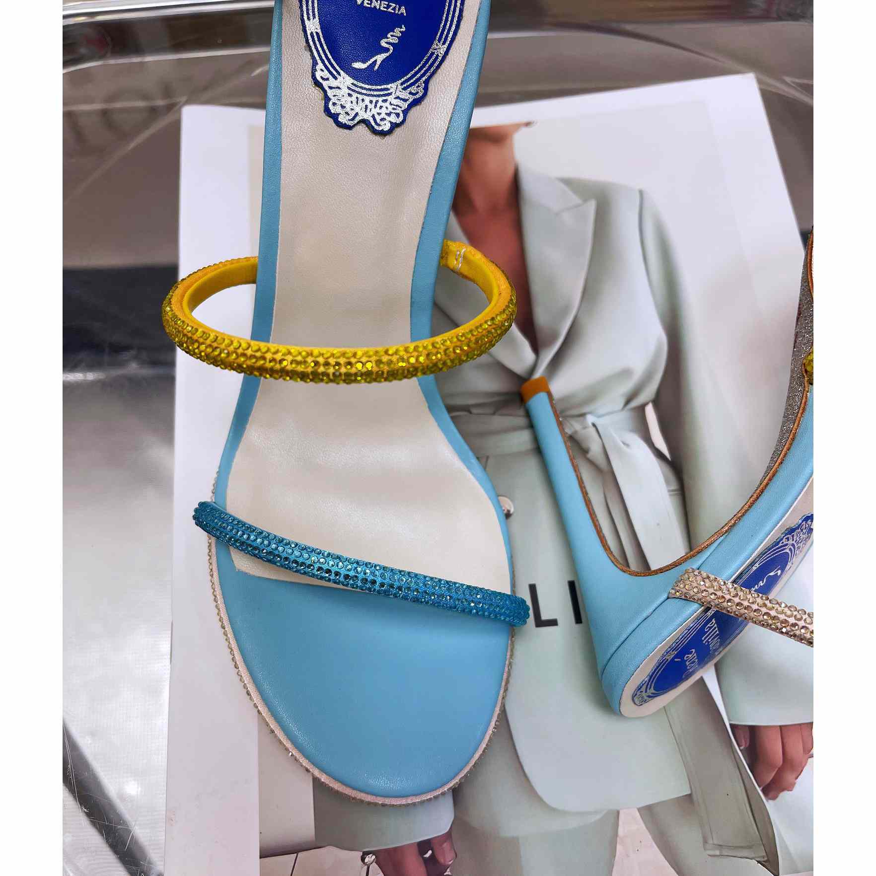 Rene Caovilla Cleo Crystal Sandal - PerfectKickZ