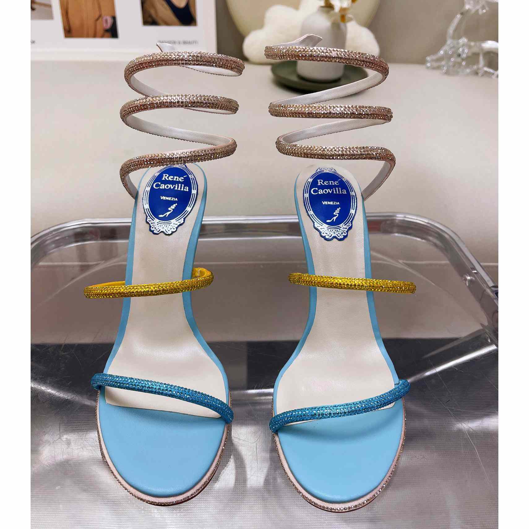 Rene Caovilla Cleo Crystal Sandal - PerfectKickZ
