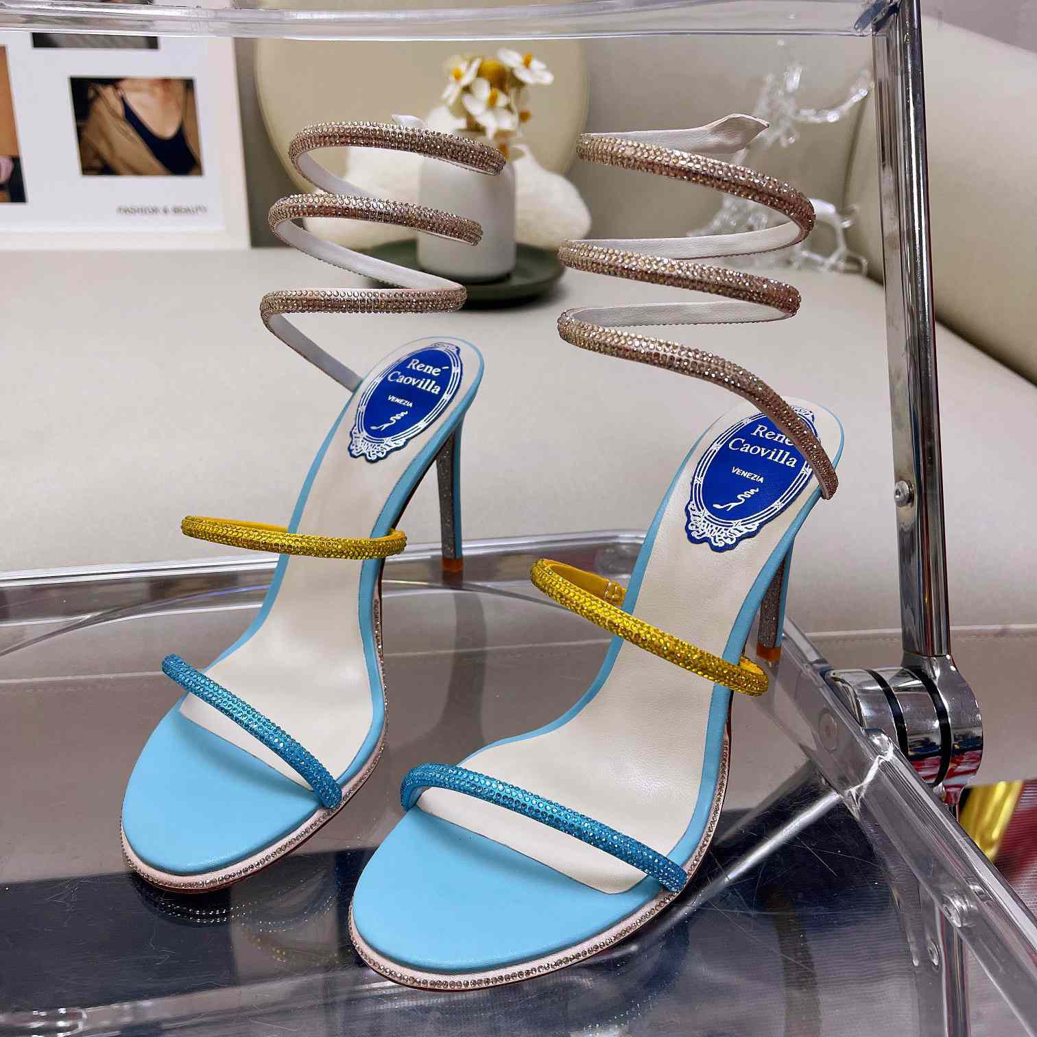 Rene Caovilla Cleo Crystal Sandal - 