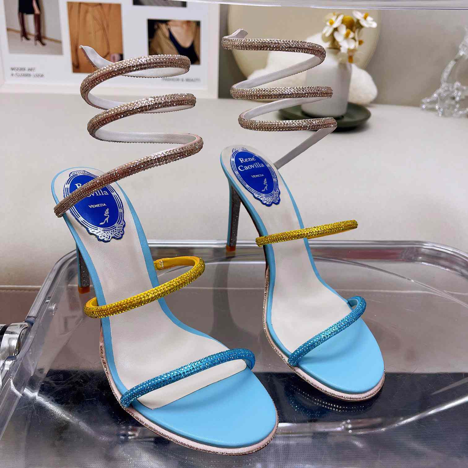Rene Caovilla Cleo Crystal Sandal - 