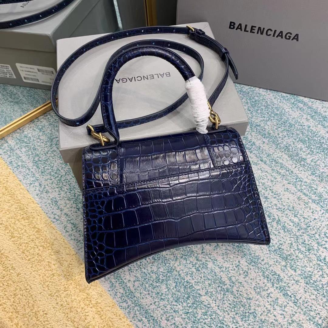 Balenciaga Small Hourglass Crocodile Effect Bag(23-15-10cm) - PerfectKickZ