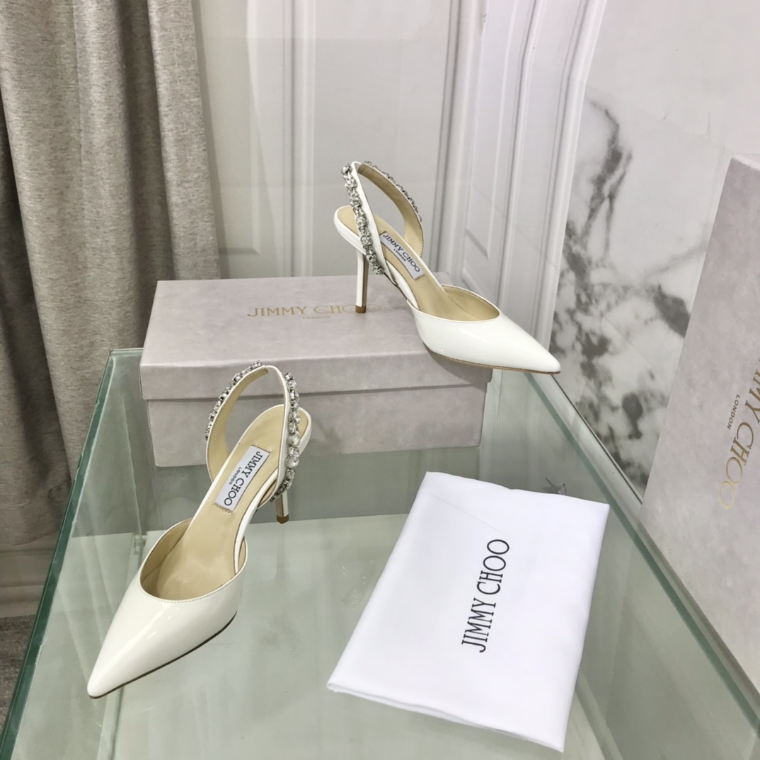 Jimmy Choo Bing 100 Patent Leather Mules - PerfectKickZ