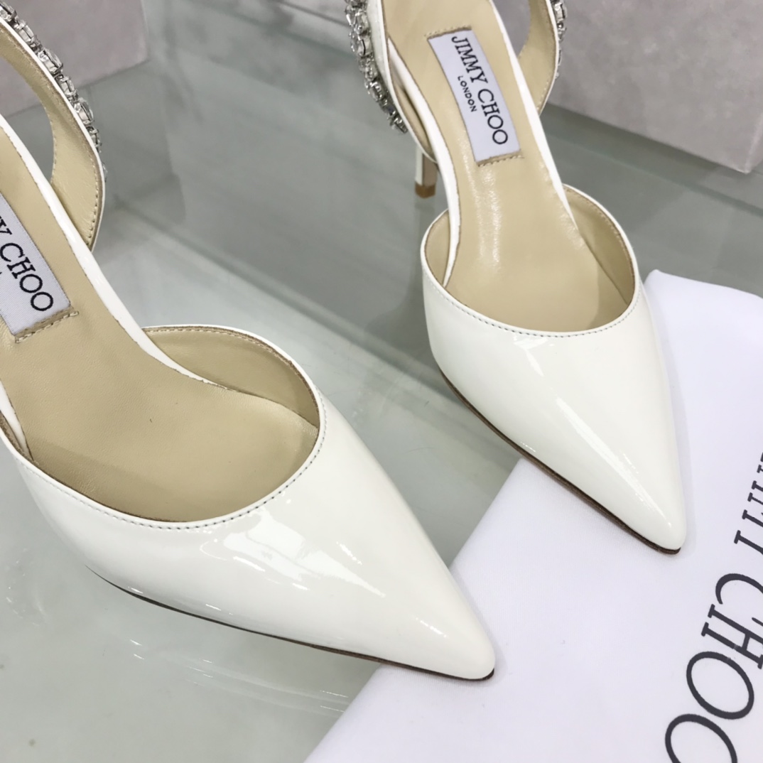 Jimmy Choo Bing 100 Patent Leather Mules - PerfectKickZ