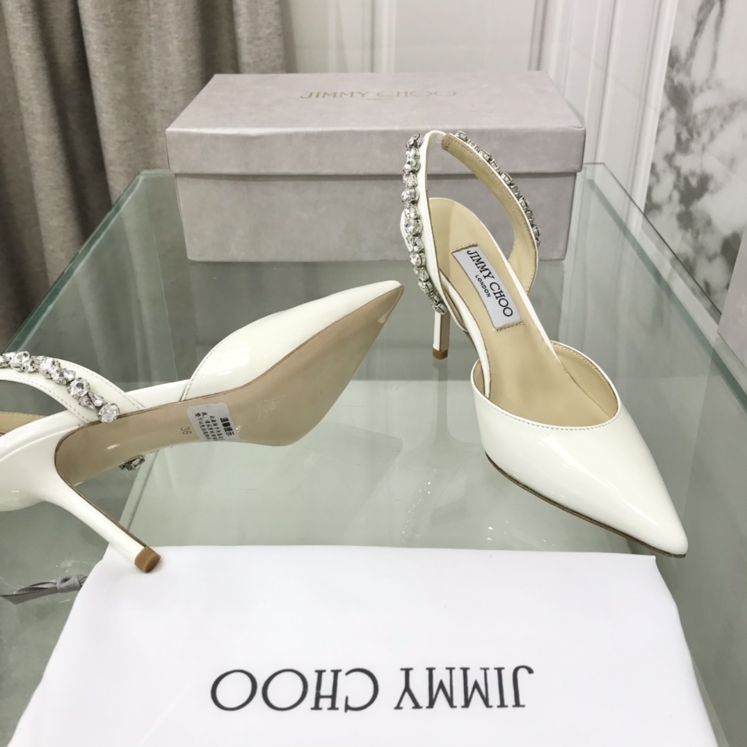Jimmy Choo Bing 100 Patent Leather Mules - PerfectKickZ