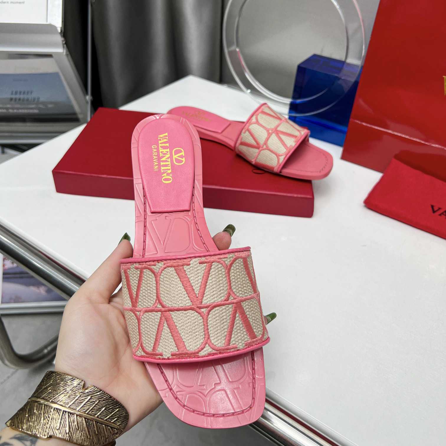 Valenti  Toile Iconographe Slide Sandal  - 