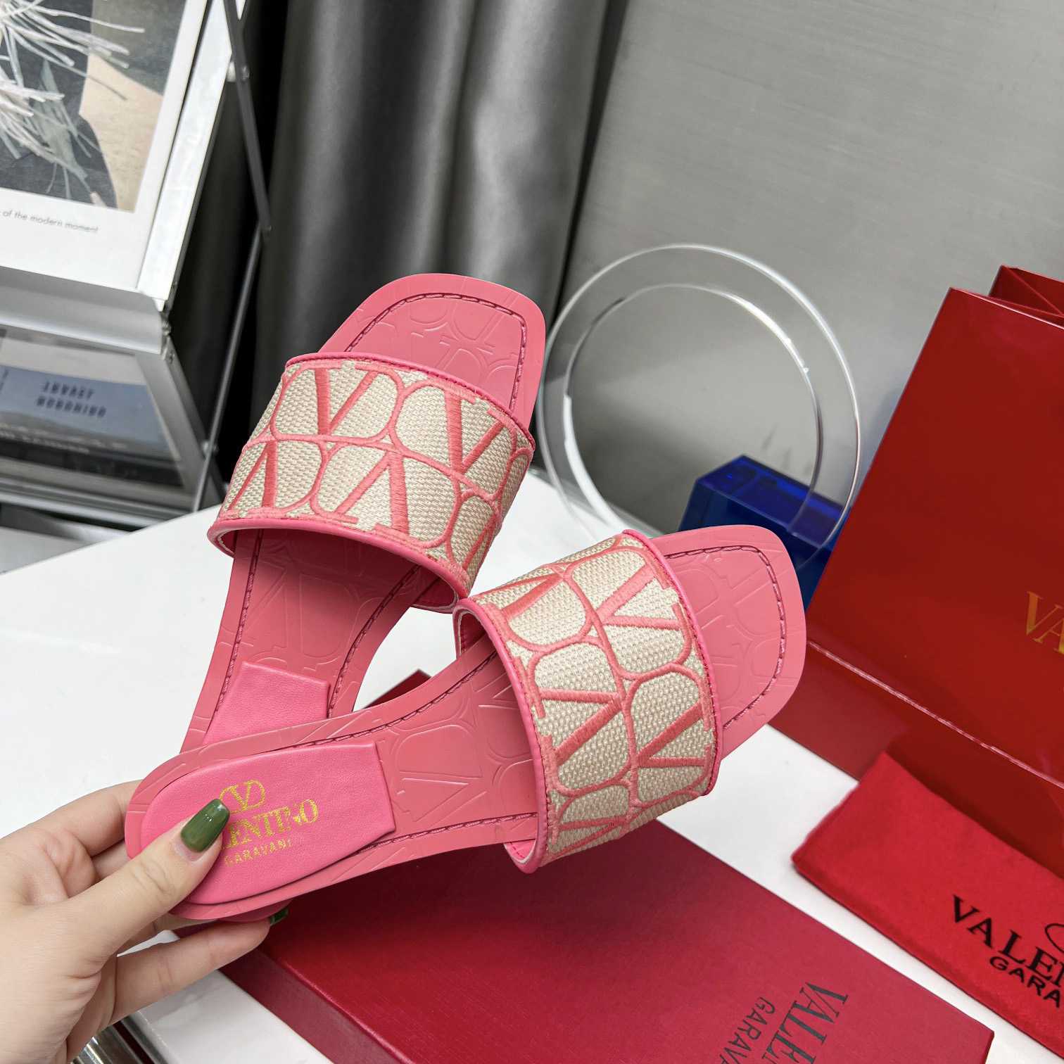 Valenti  Toile Iconographe Slide Sandal  - 