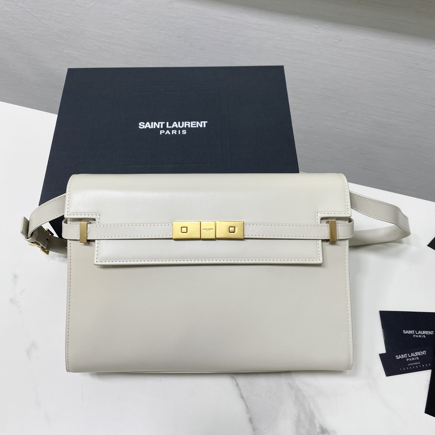 Saint Laurent Manhattan Shoulder Bag In Box Saint Laurent Leather - PerfectKickZ