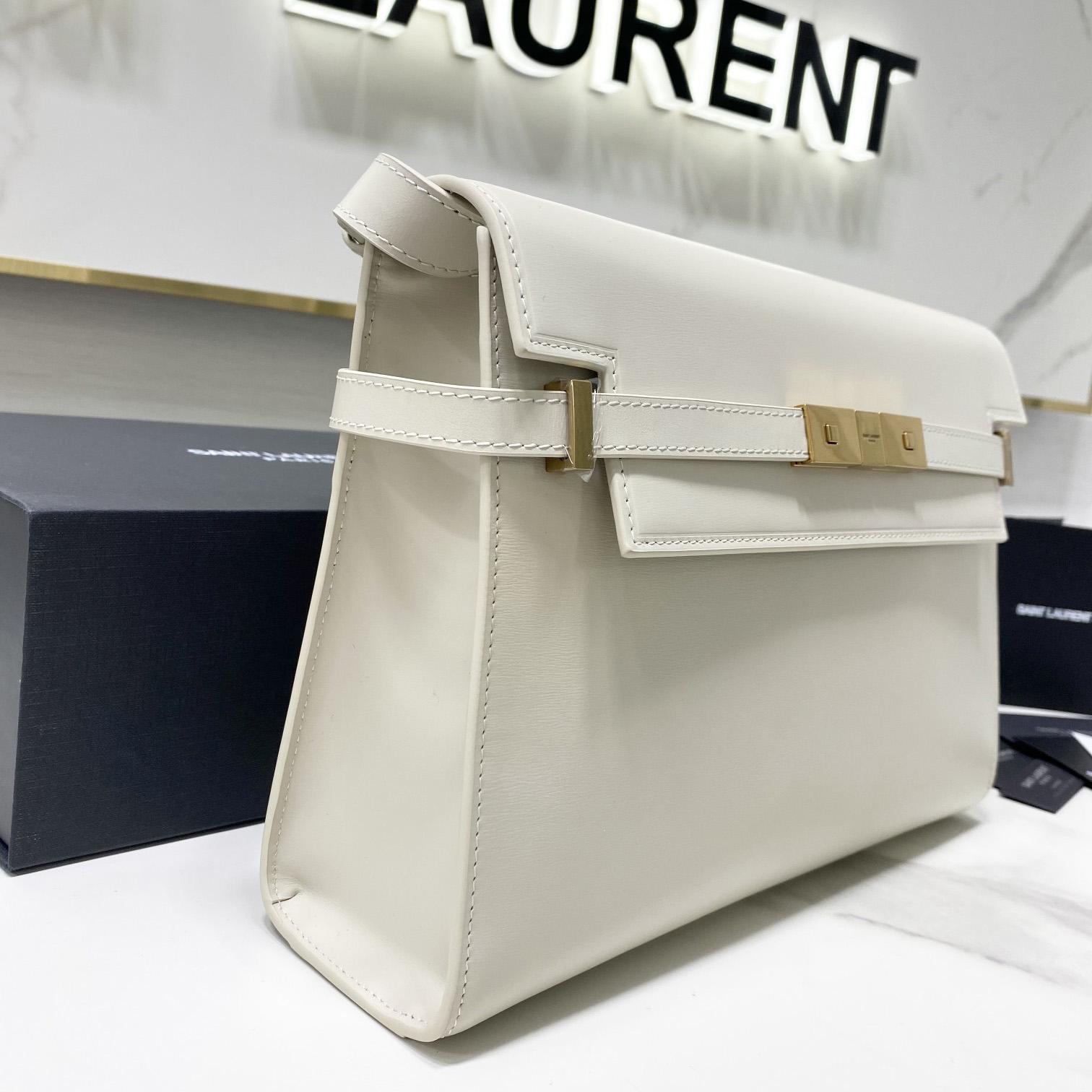 Saint Laurent Manhattan Shoulder Bag In Box Saint Laurent Leather - PerfectKickZ