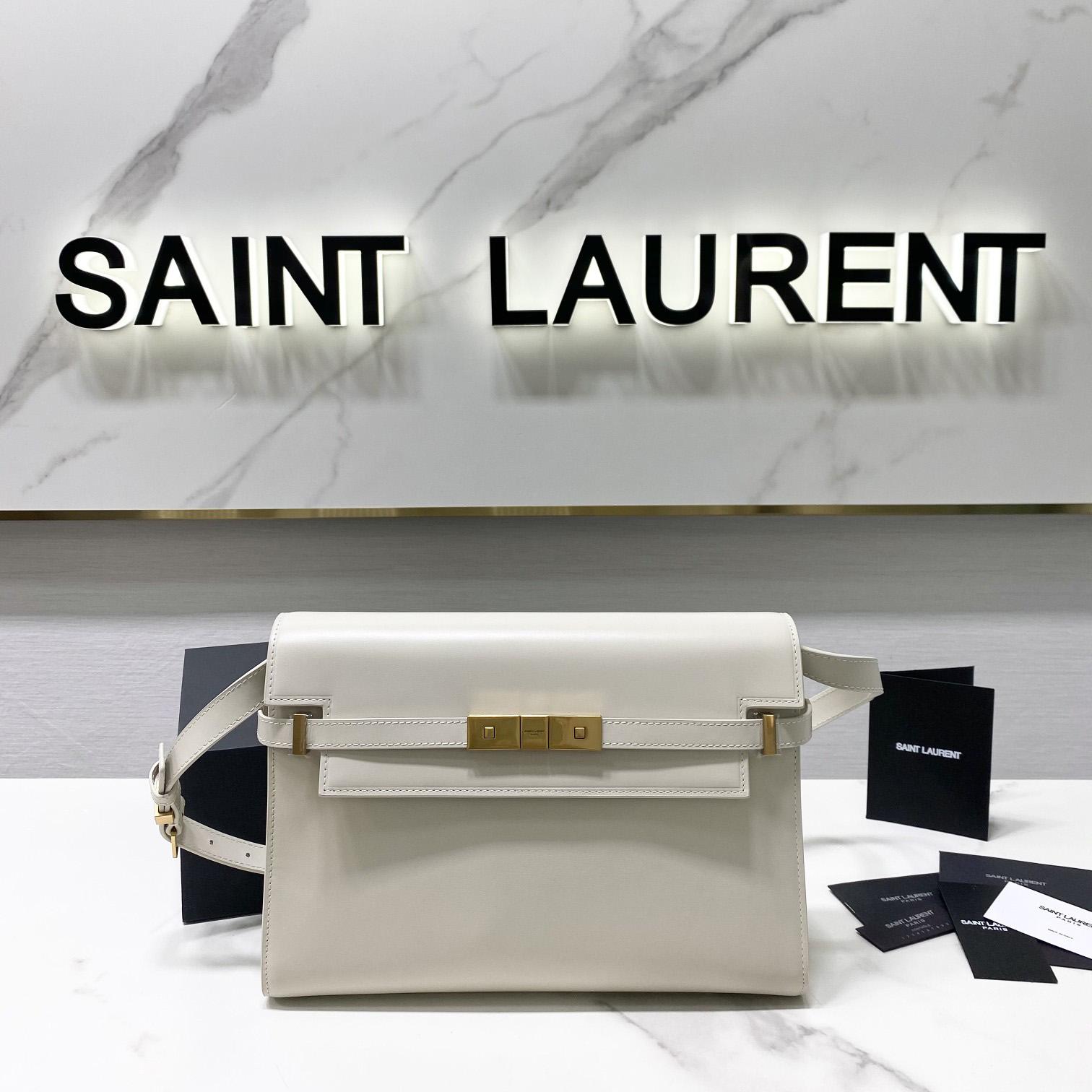 Saint Laurent Manhattan Shoulder Bag In Box Saint Laurent Leather - PerfectKickZ