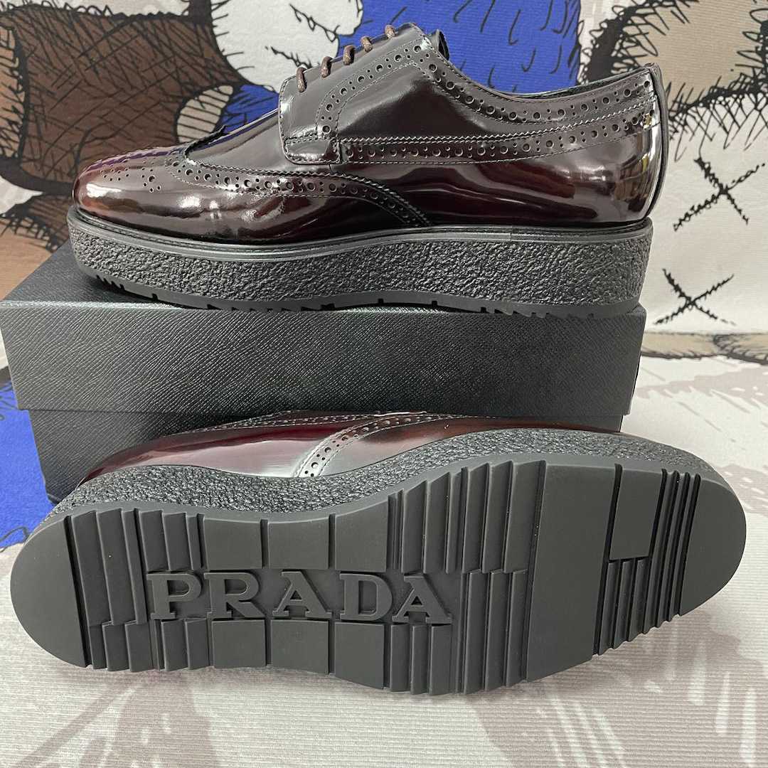 Prada Two Tone Brogue Leather Lace Up Derby(Upon UK Size) - PerfectKickZ