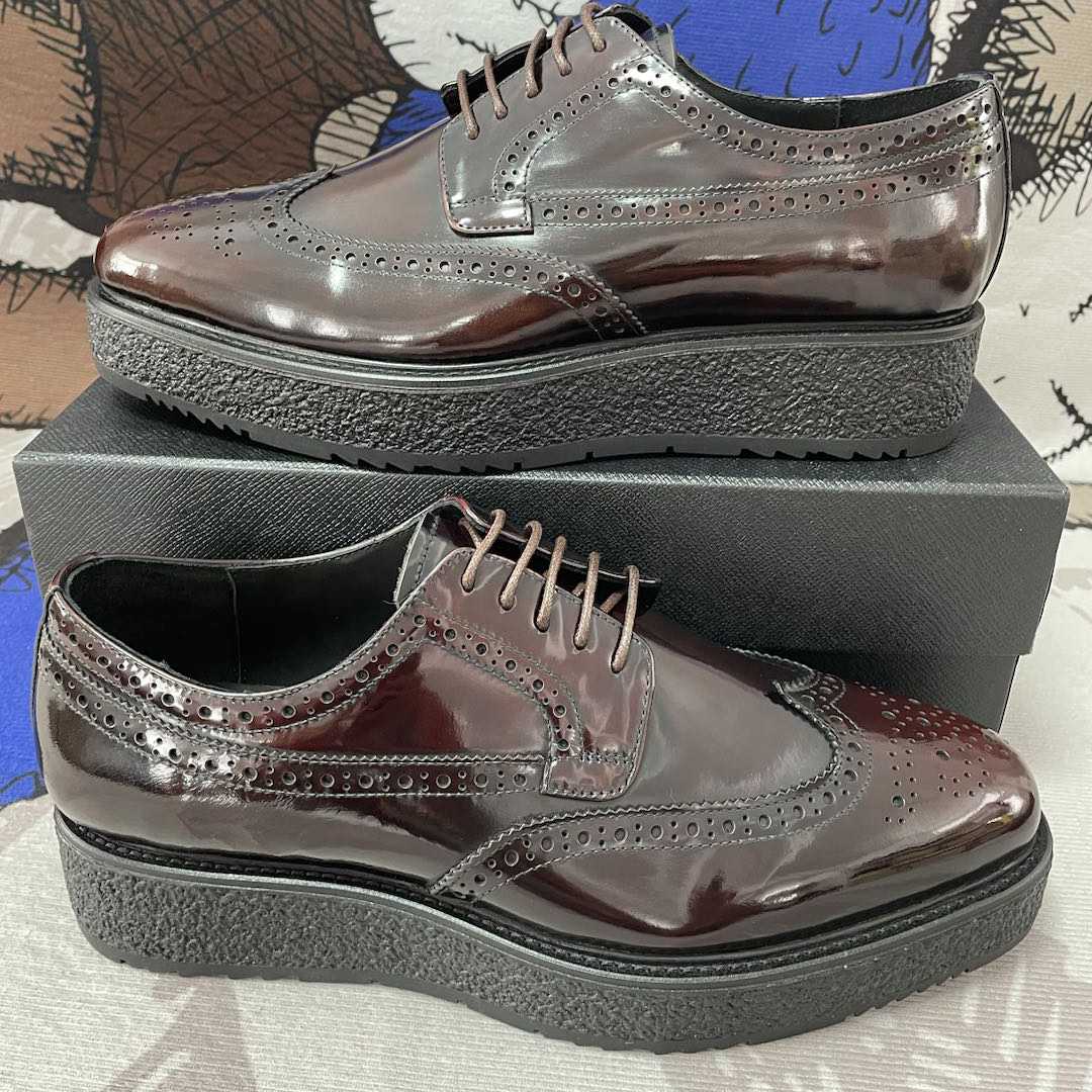 Prada Two Tone Brogue Leather Lace Up Derby(Upon UK Size) - PerfectKickZ