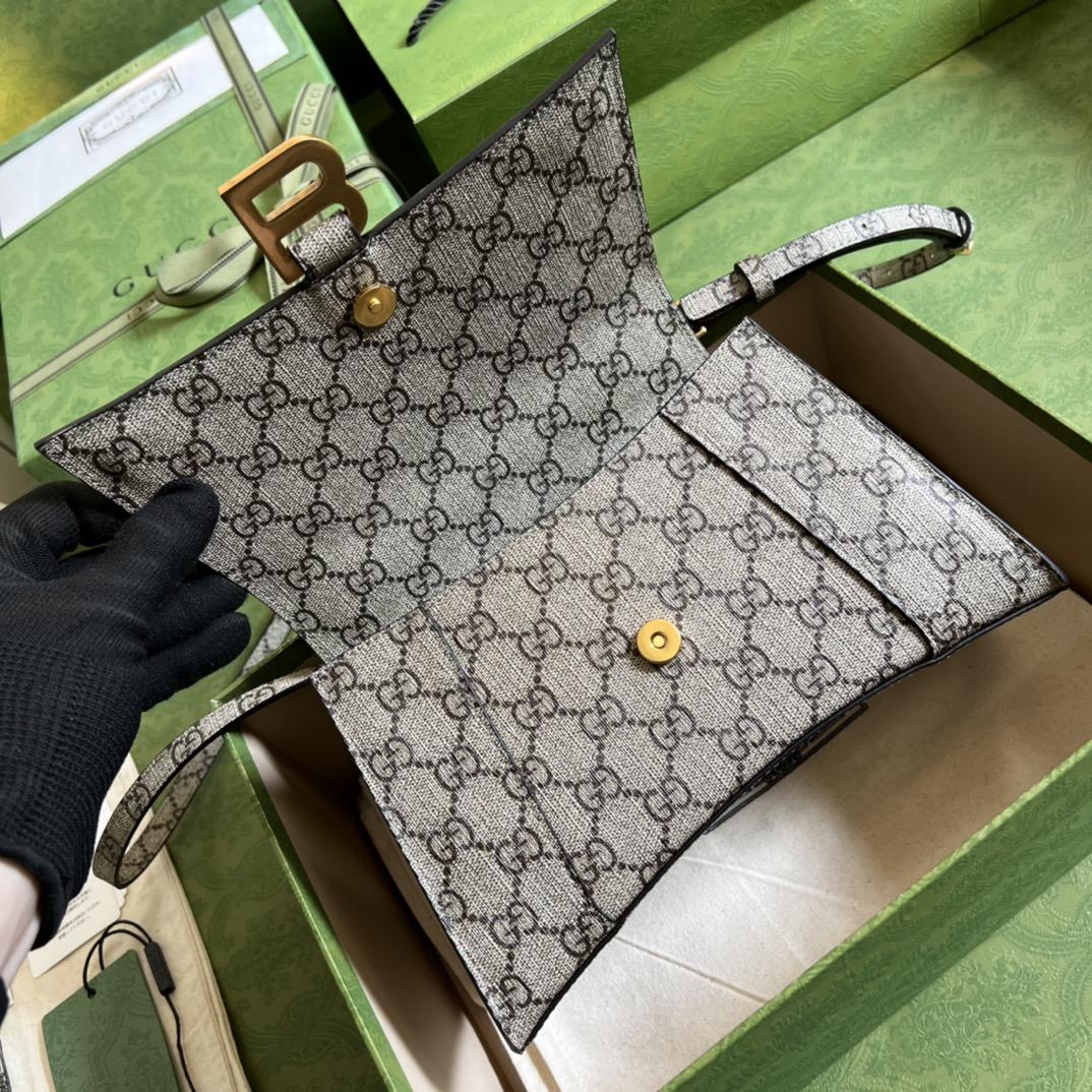 Gucci X Balenciaga The Hacker Project Small Hourglass Bag(22.5-14.5-10cm) - 
