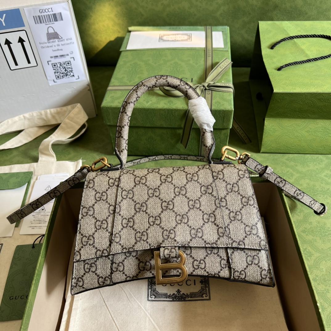 Gucci X Balenciaga The Hacker Project Small Hourglass Bag(22.5-14.5-10cm) - PerfectKickZ