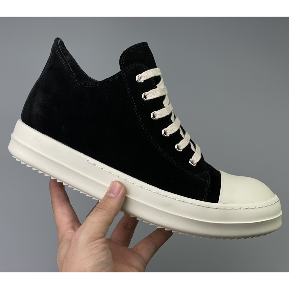 Rick Owens  Leather Low Sneakers - PerfectKickZ