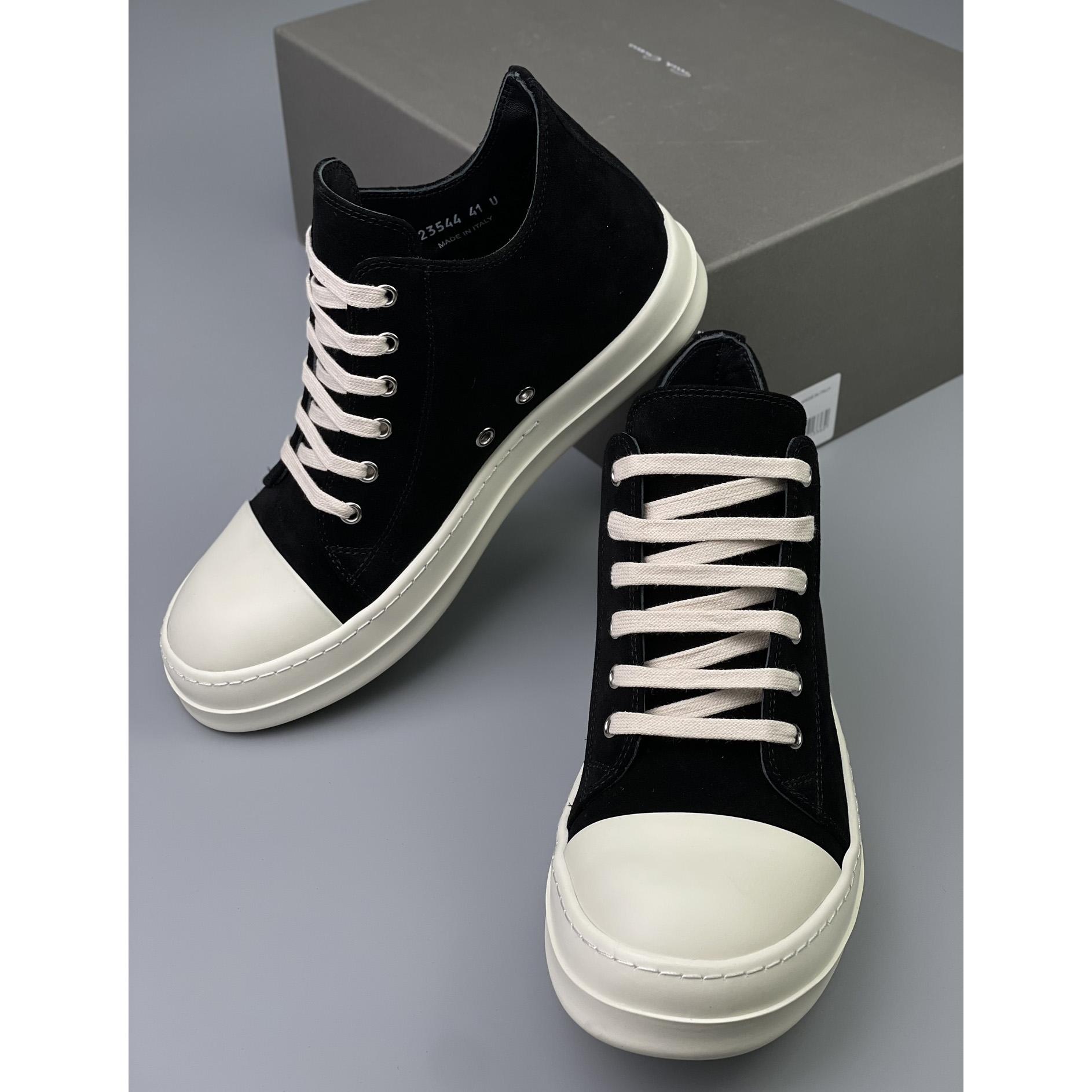 Rick Owens  Leather Low Sneakers - PerfectKickZ