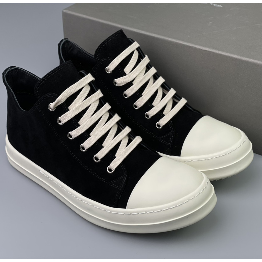 Rick Owens  Leather Low Sneakers - PerfectKickZ