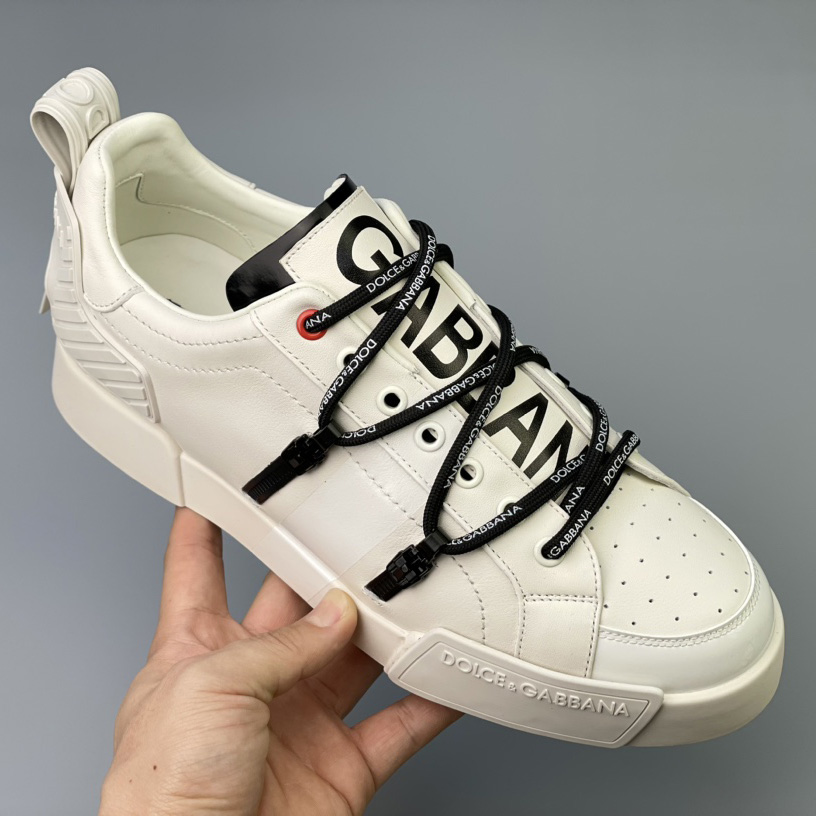 Dolce & Gabbana Portofino Sneakers In Calfskin And Patent Leather - PerfectKickZ