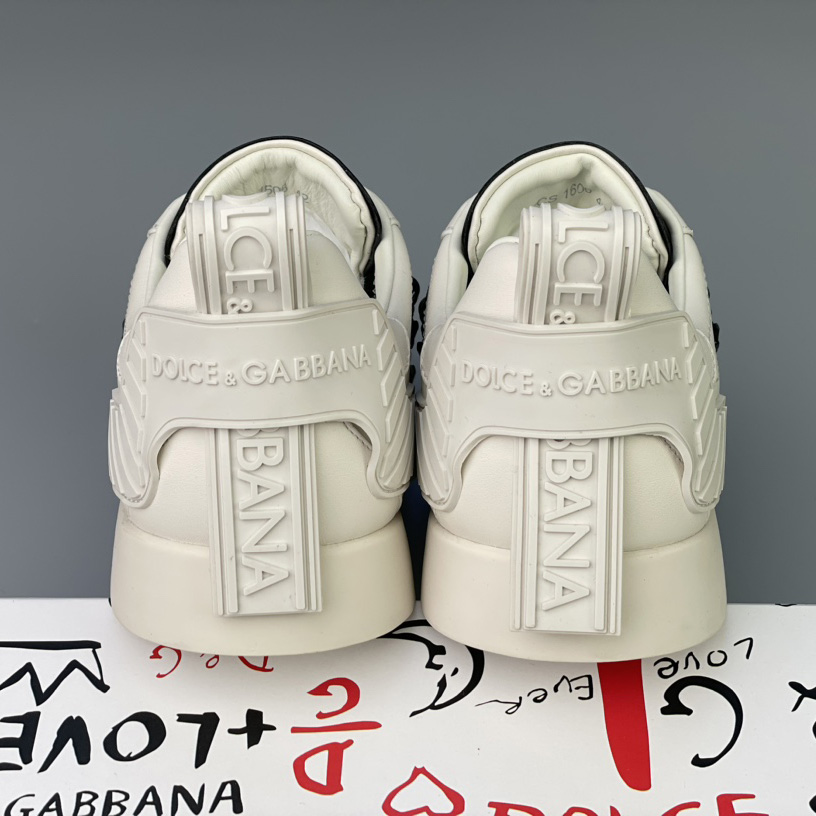 Dolce & Gabbana Portofino Sneakers In Calfskin And Patent Leather - PerfectKickZ