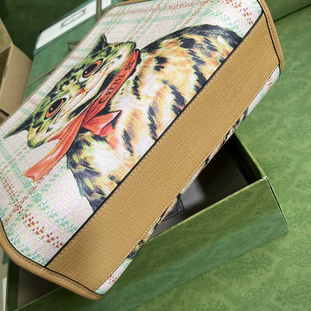 Gucci Children's Top-handle Bag With Cat Print(28.5-25-11cm) - PerfectKickZ