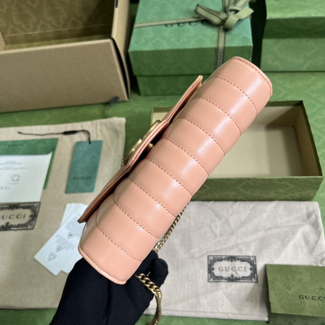 Gucci GG Marmont Matelassé Mini Bag(20-13-6cm)   - PerfectKickZ