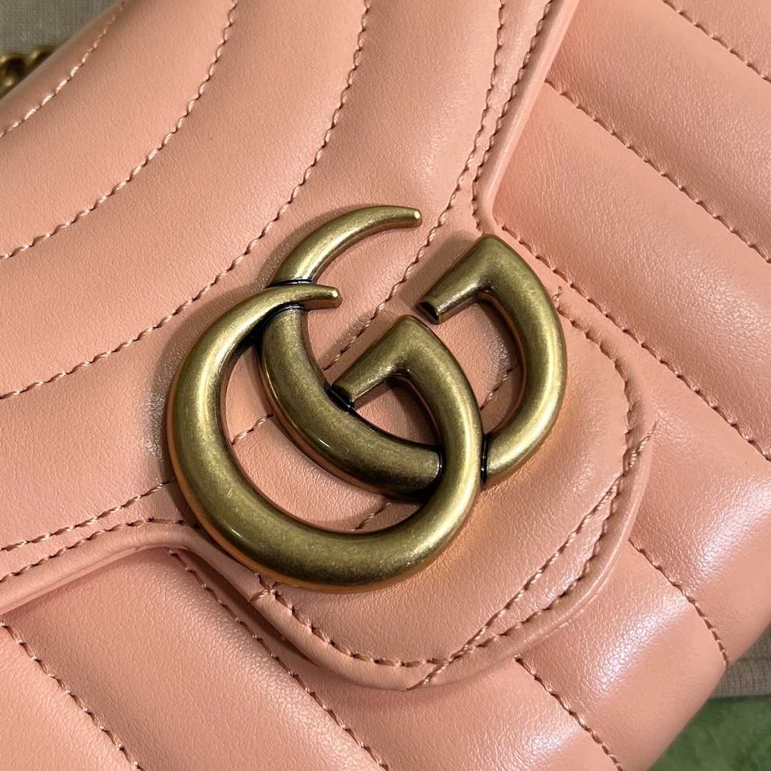 Gucci GG Marmont Matelassé Mini Bag(20-13-6cm)   - PerfectKickZ