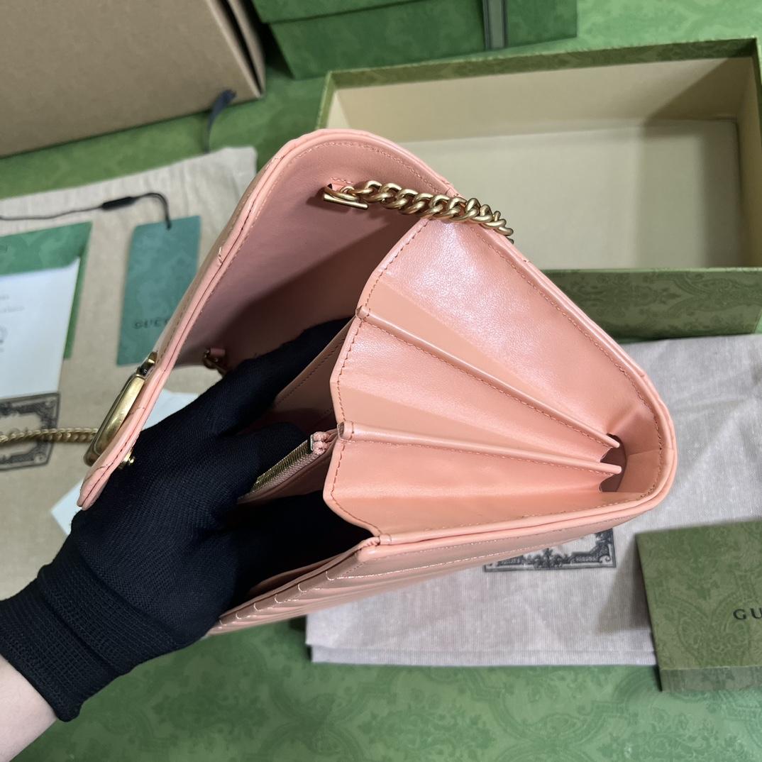 Gucci GG Marmont Matelassé Mini Bag(20-13-6cm)   - PerfectKickZ