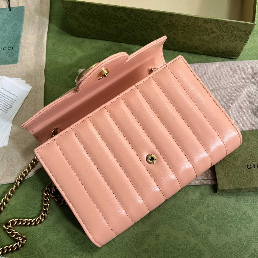 Gucci GG Marmont Matelassé Mini Bag(20-13-6cm)   - PerfectKickZ