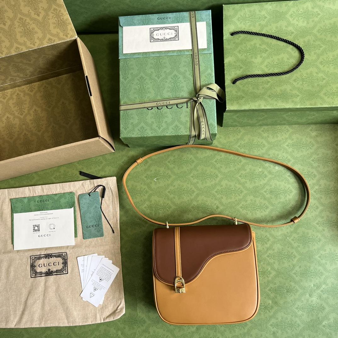 Gucci Equestrian Inspired Shoulder Bag(21-20-7cm)   - PerfectKickZ