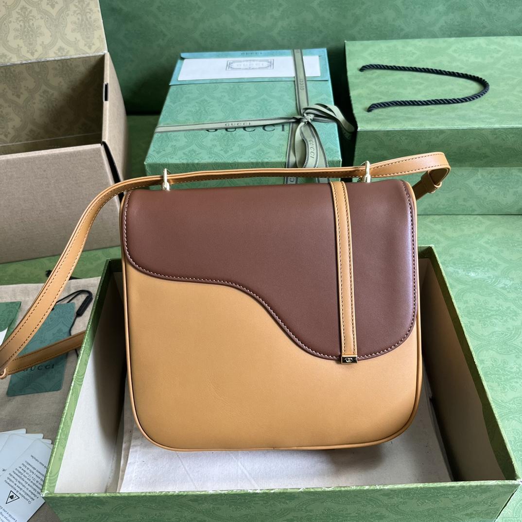 Gucci Equestrian Inspired Shoulder Bag(21-20-7cm)   - PerfectKickZ