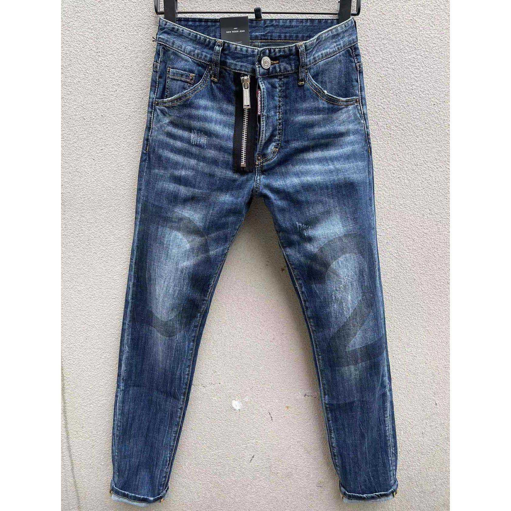 Dsquared2 Logo Detailed Skinny Jeans In Blue   DSQ102 - PerfectKickZ