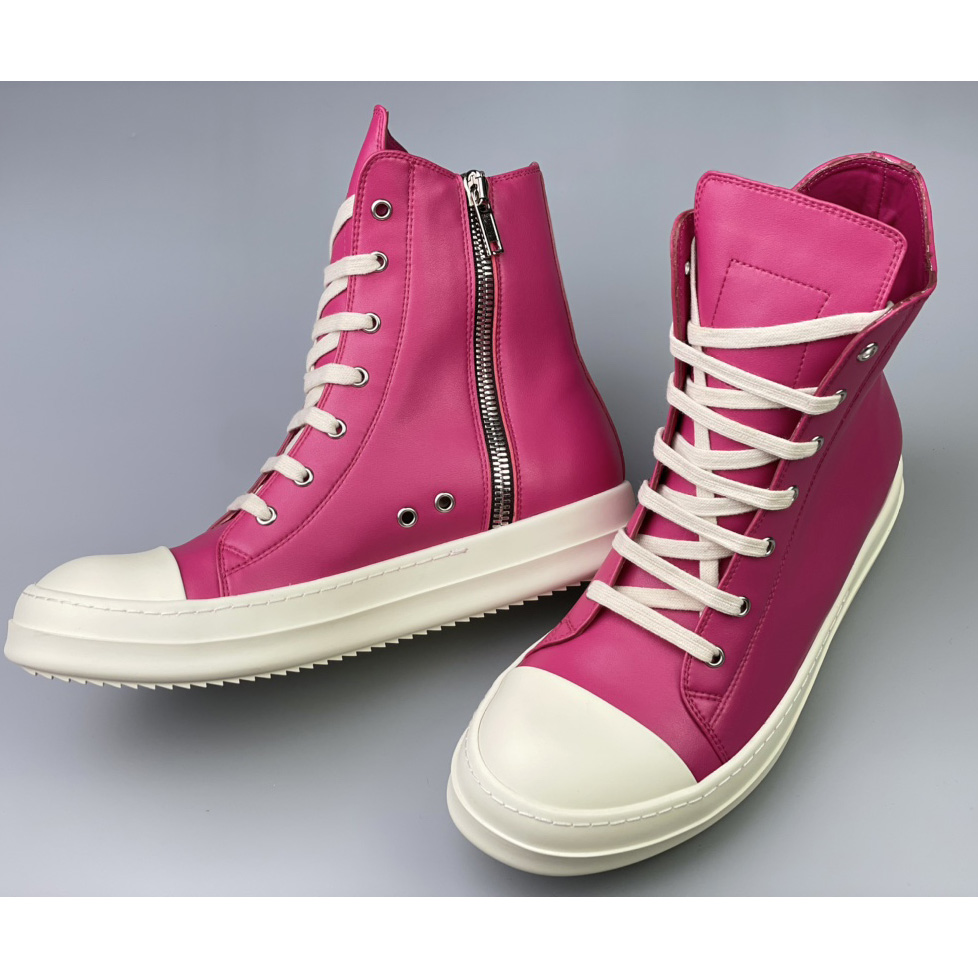 Rick Owens  Leather High Top Sneakers - PerfectKickZ