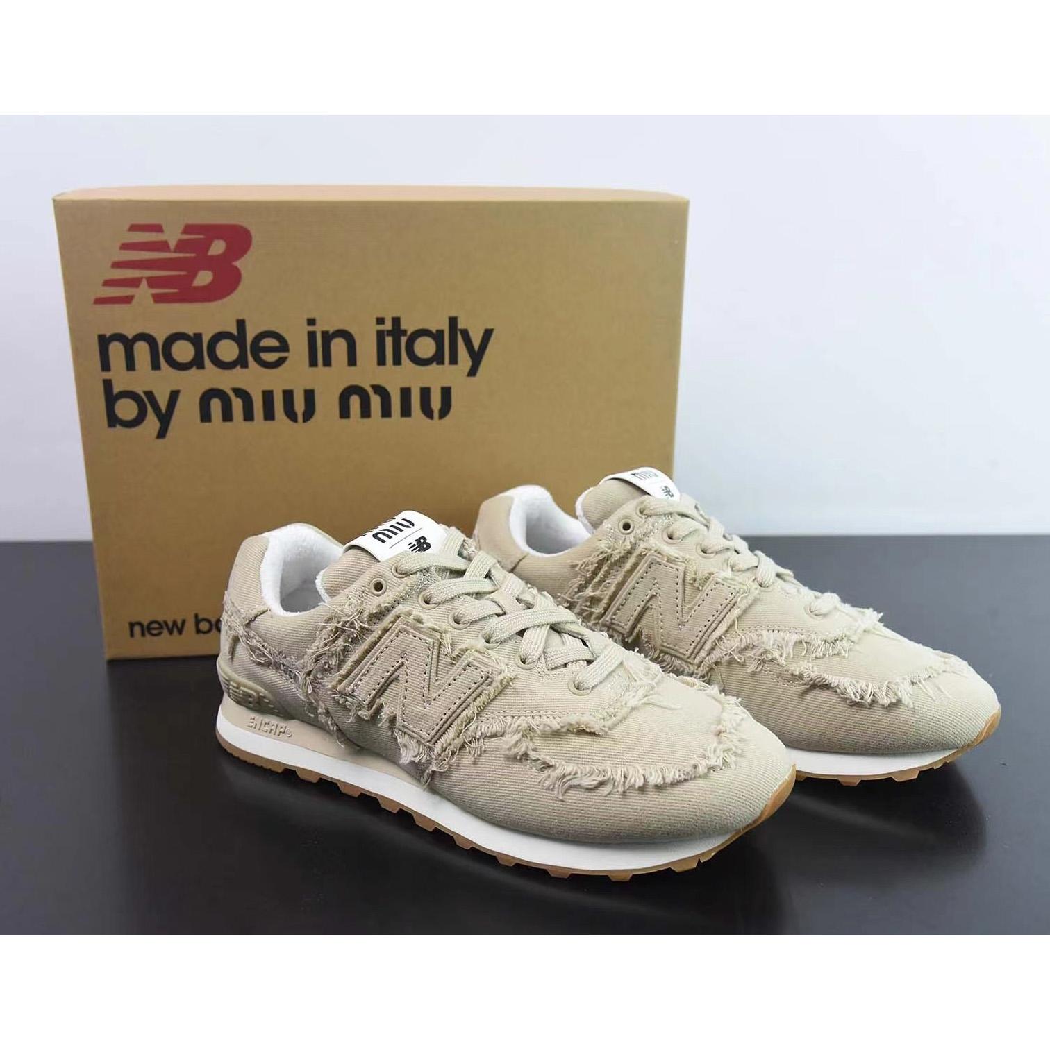 New Balance 574 x Miu Women's Miu Denim Sneakers - PerfectKickZ