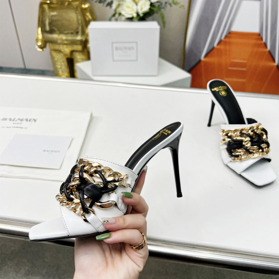 Balmain Chain-link Detail 95mm Pumps - 