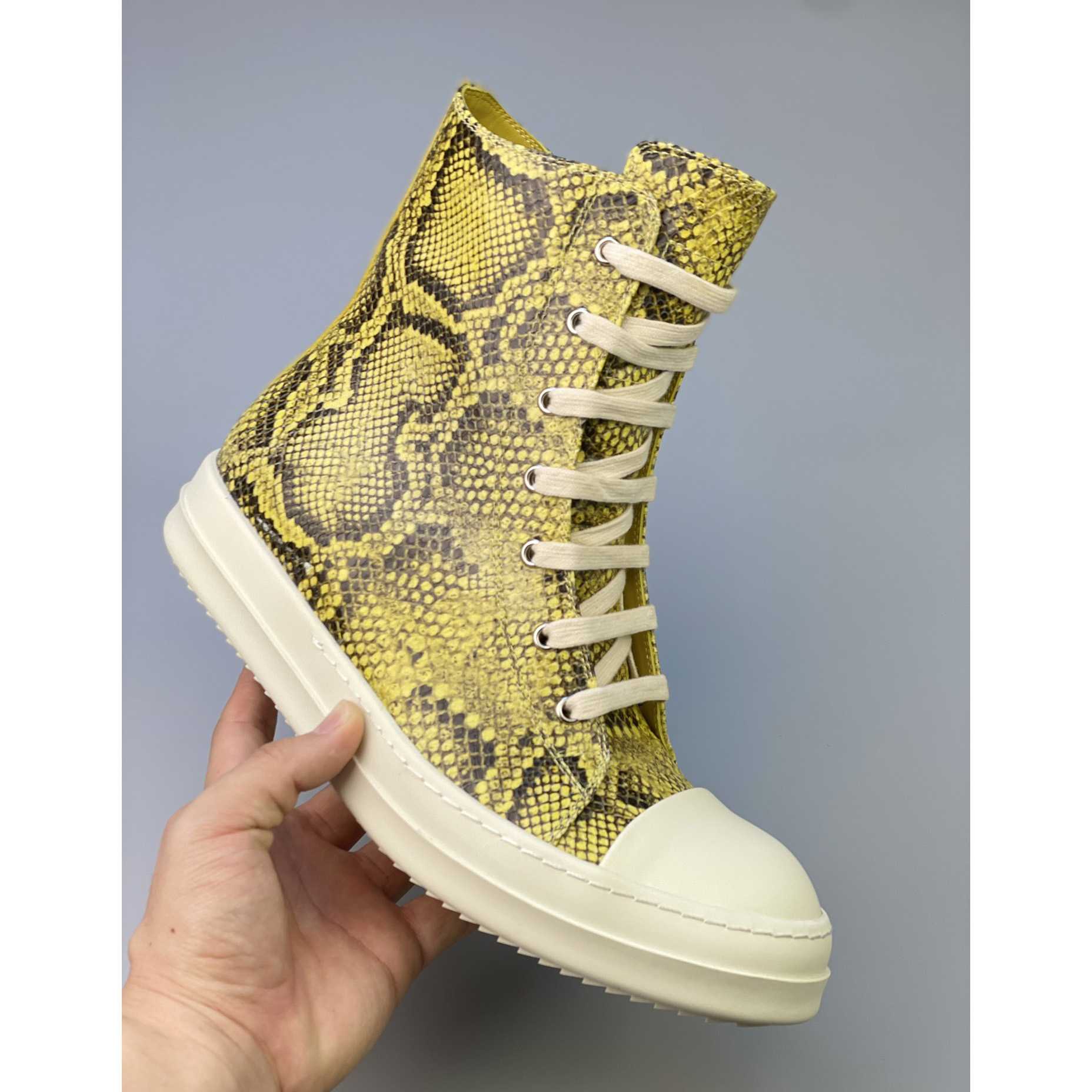 Rick Owens Python Leather Sneakers - PerfectKickZ