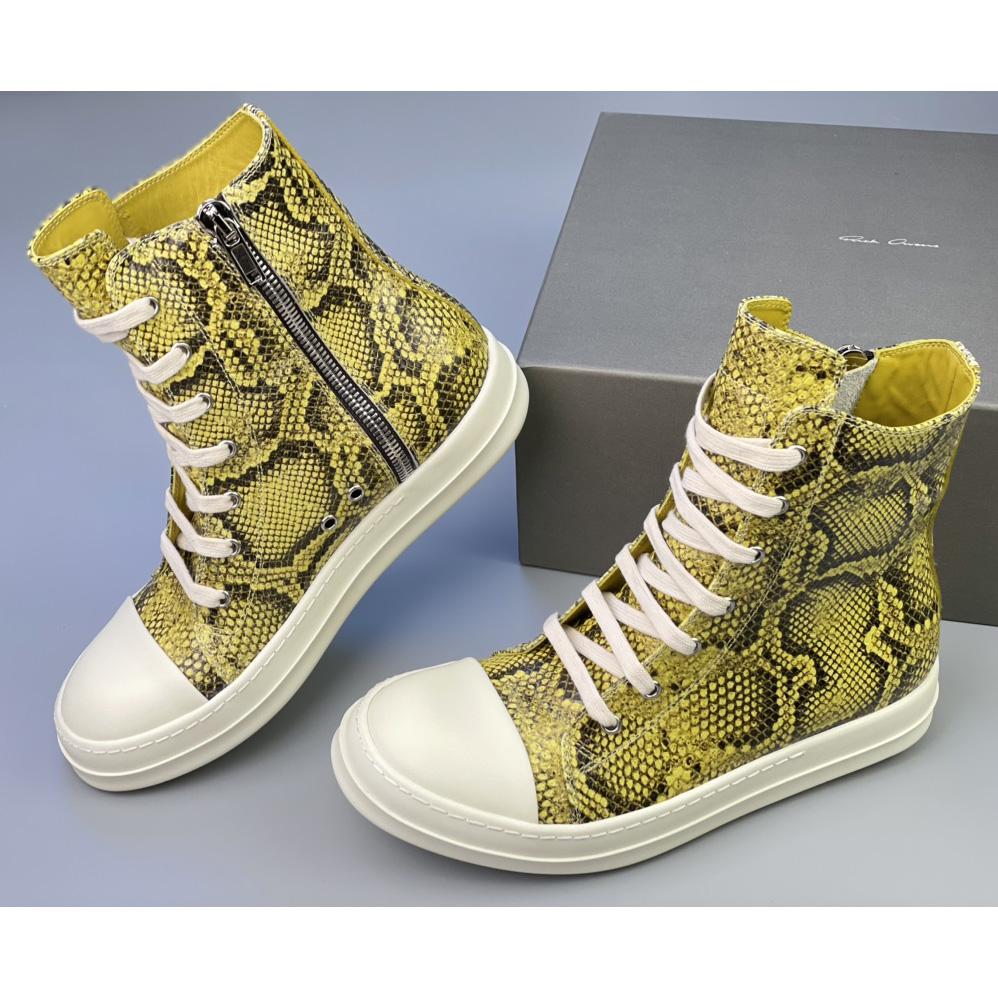 Rick Owens Python Leather Sneakers - PerfectKickZ