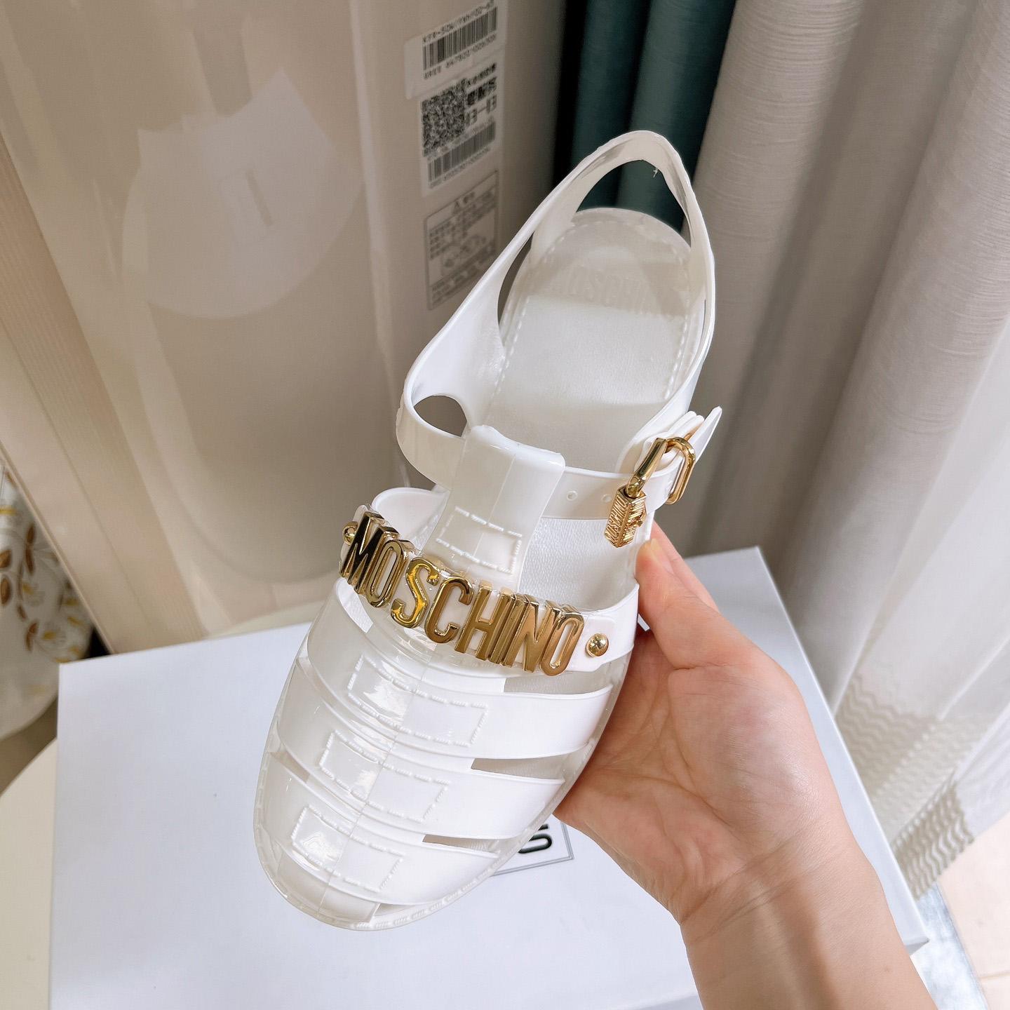 Moschino Logo-plaque Closed-Toe Sandals - PerfectKickZ