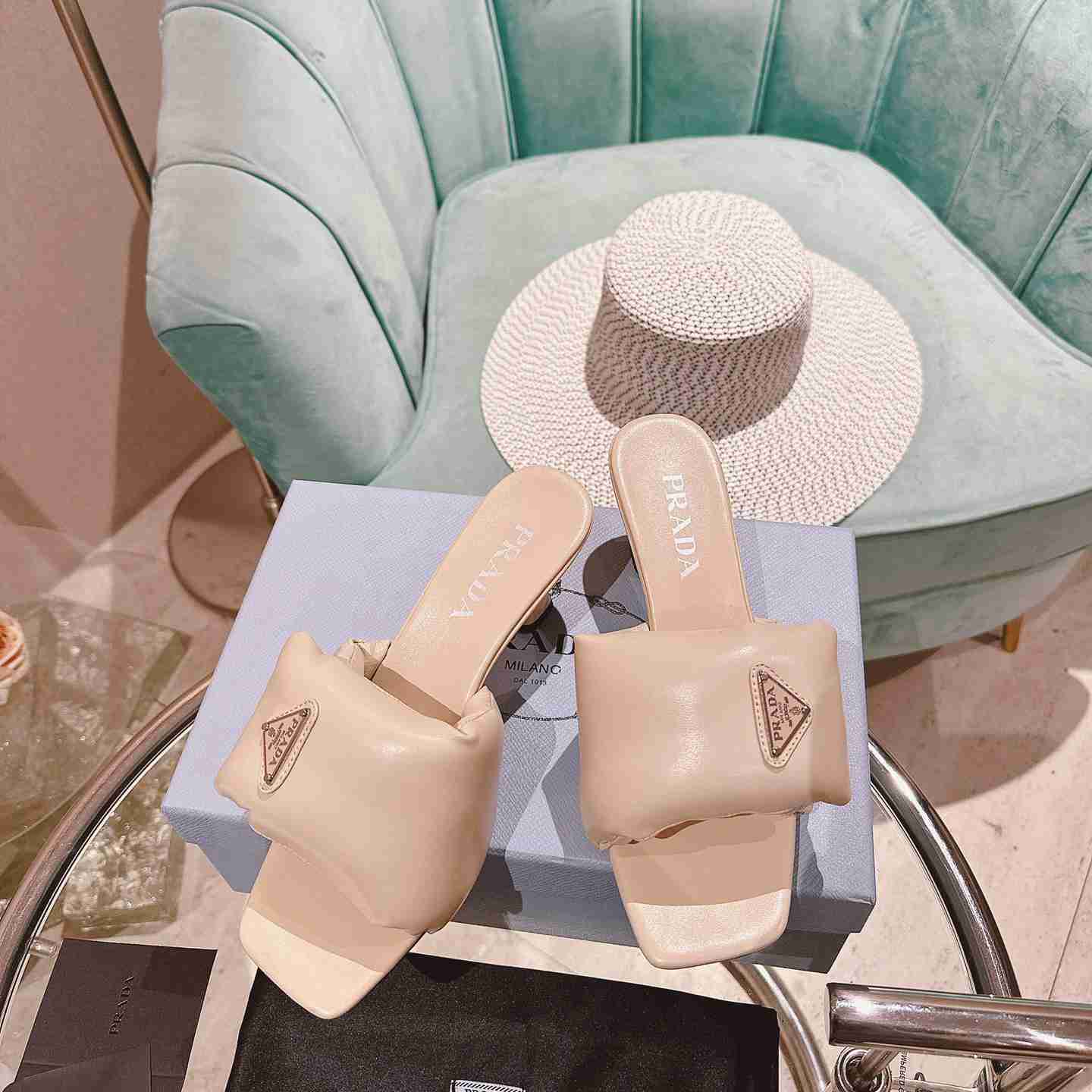 Prada Soft Padded Nappa Sandals - PerfectKickZ