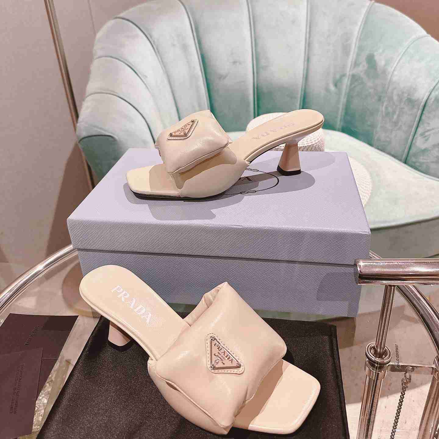 Prada Soft Padded Nappa Sandals - PerfectKickZ