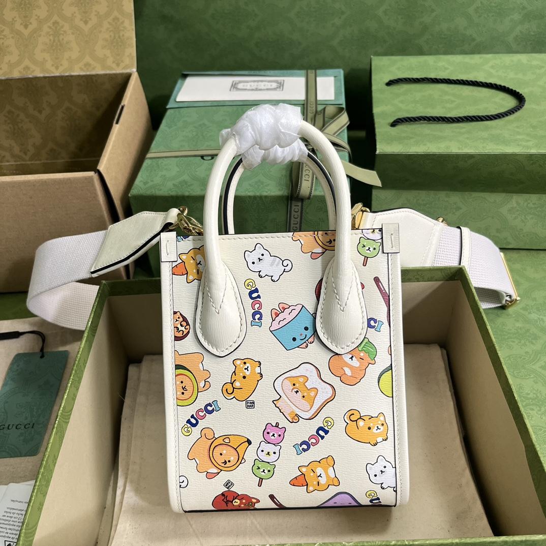 Gucci Animal Print Mini Tote Bag(16-20-7cm) - PerfectKickZ