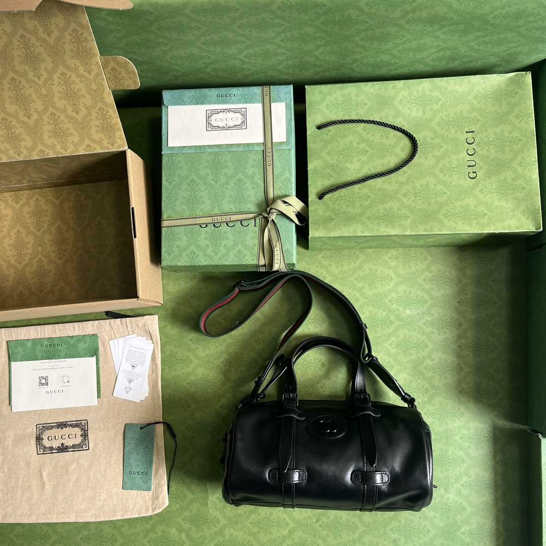 Gucci Small Duffle Bag With Tonal Double G(28.5-16-16cm) - PerfectKickZ