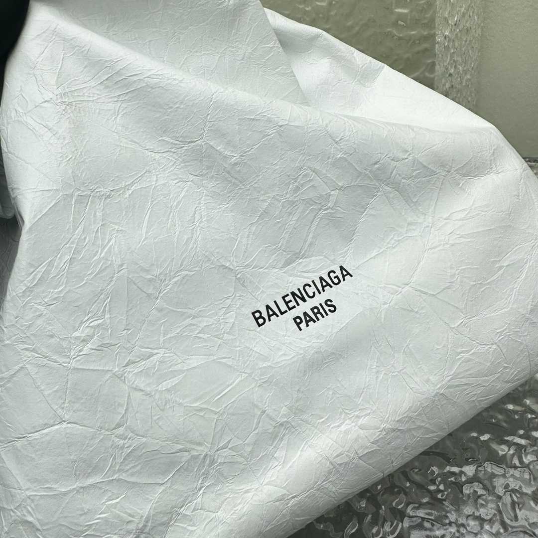 Balenciaga Women's Crush Small Tote Bag In Optic White - PerfectKickZ