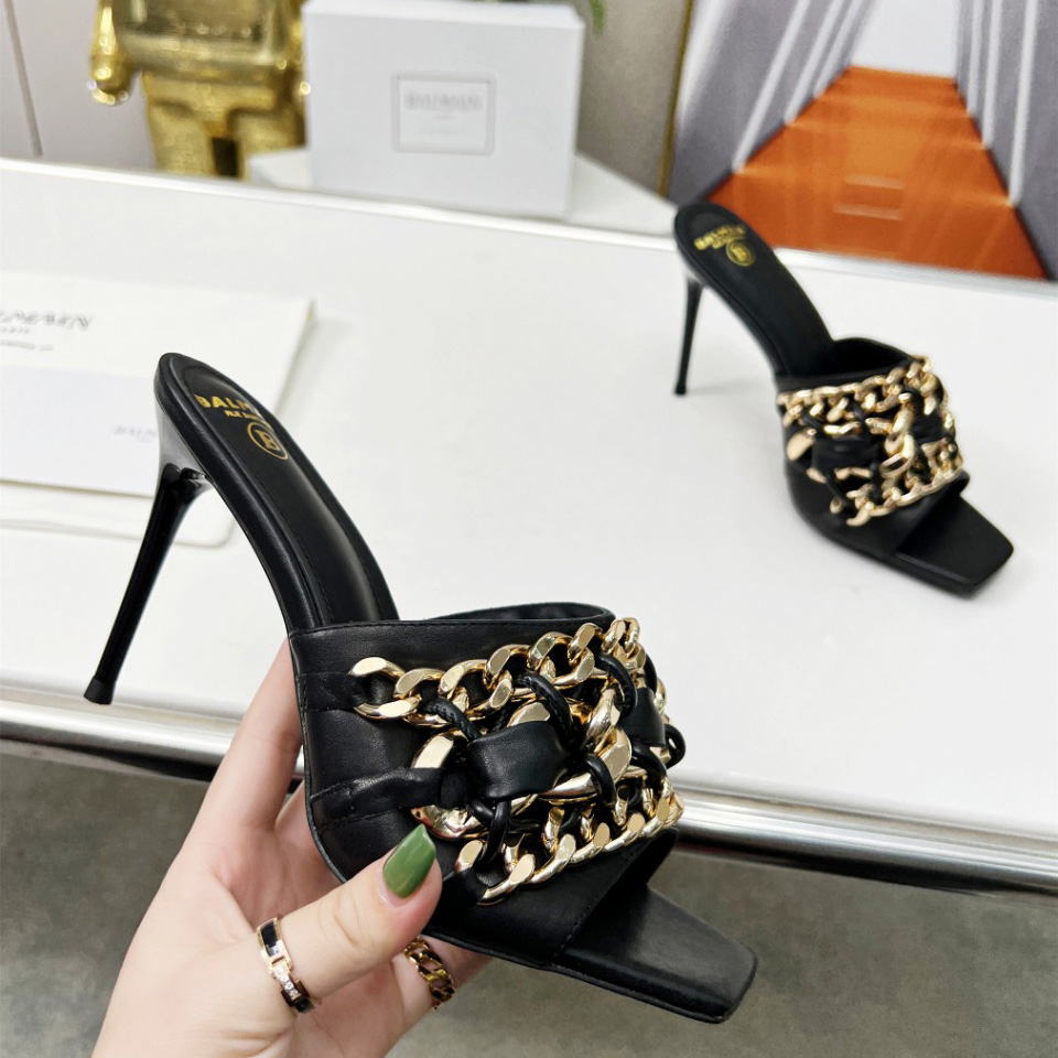 Balmain Chain-link Detail 95mm Pumps - 