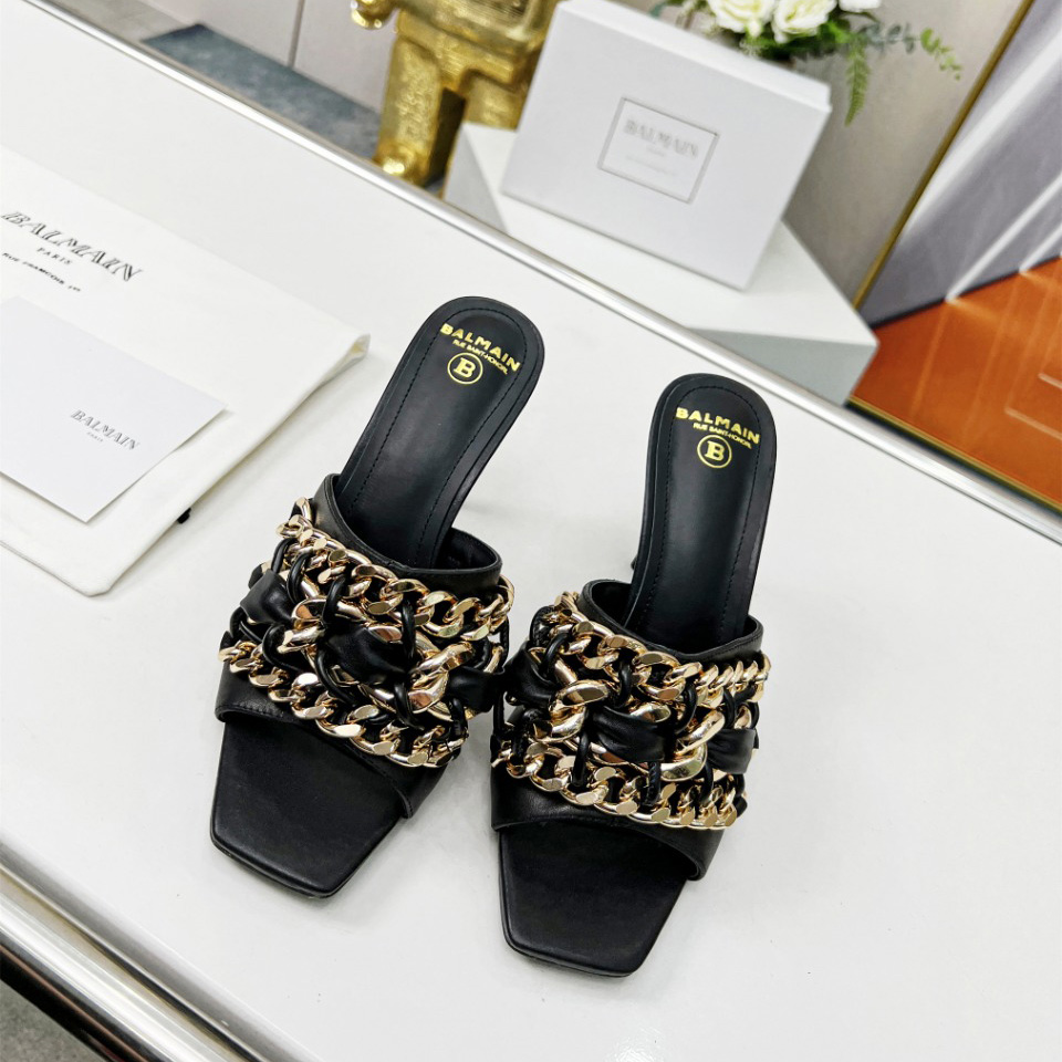 Balmain Chain-link Detail 95mm Pumps - PerfectKickZ