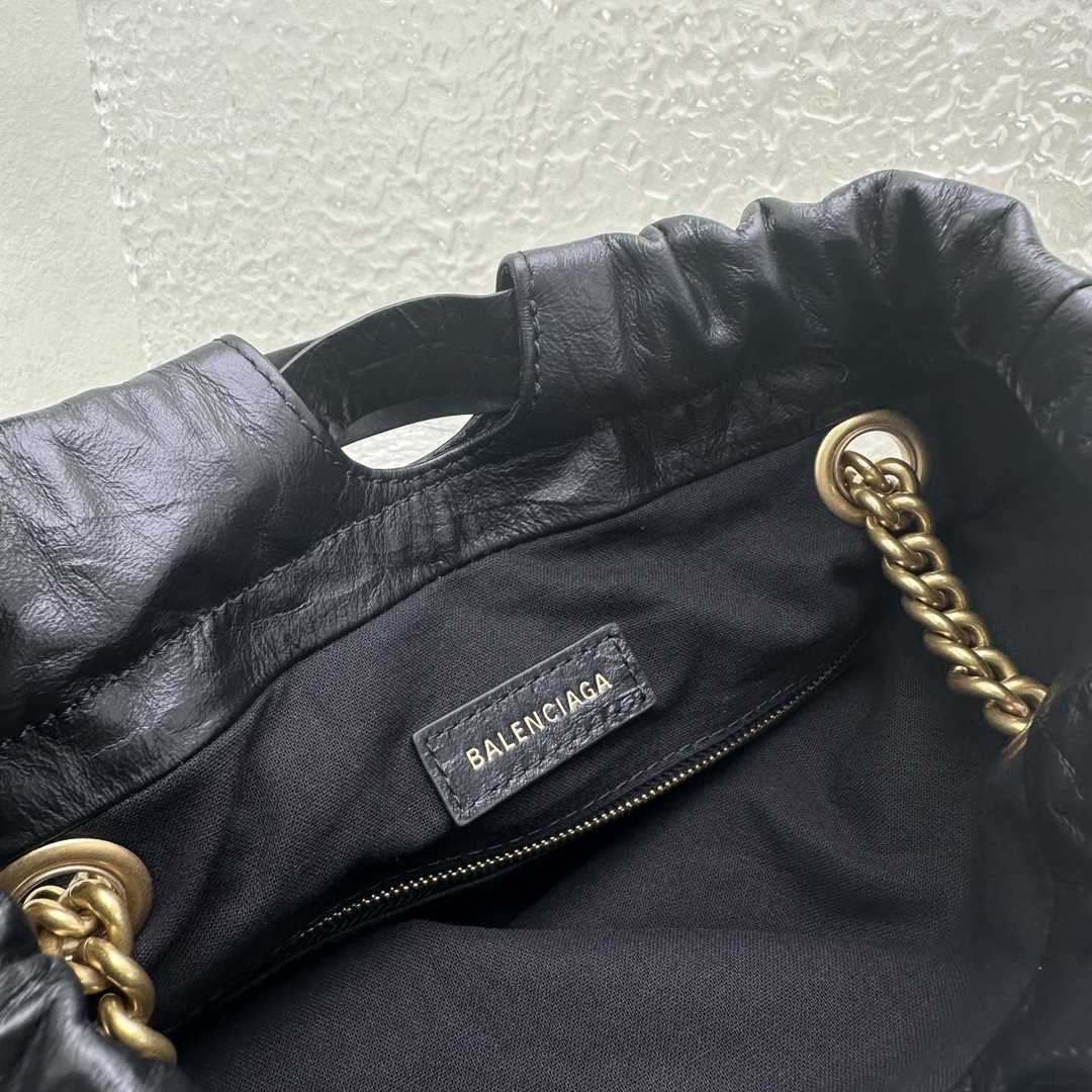 Balenciaga Women's Crush Small Tote Bag In Black - PerfectKickZ
