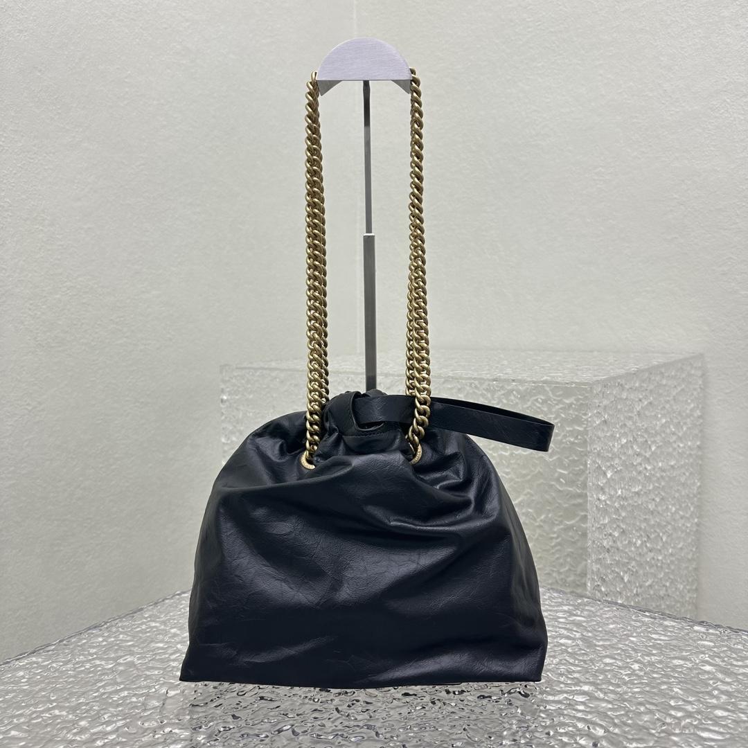 Balenciaga Women's Crush Small Tote Bag In Black - PerfectKickZ