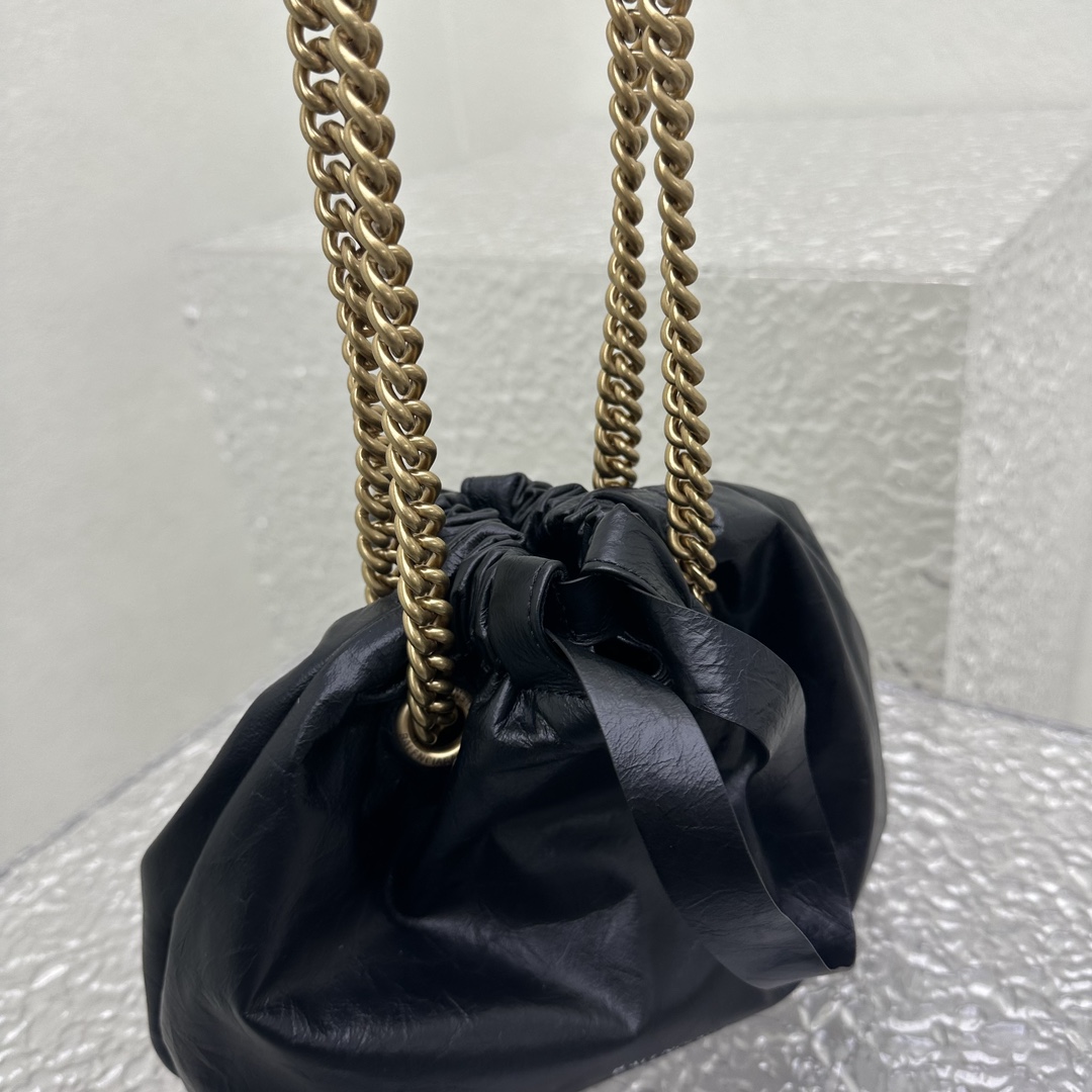 Balenciaga Women's Crush Small Tote Bag In Black - PerfectKickZ