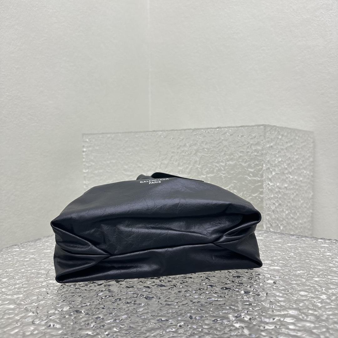 Balenciaga Women's Crush Small Tote Bag In Black - PerfectKickZ